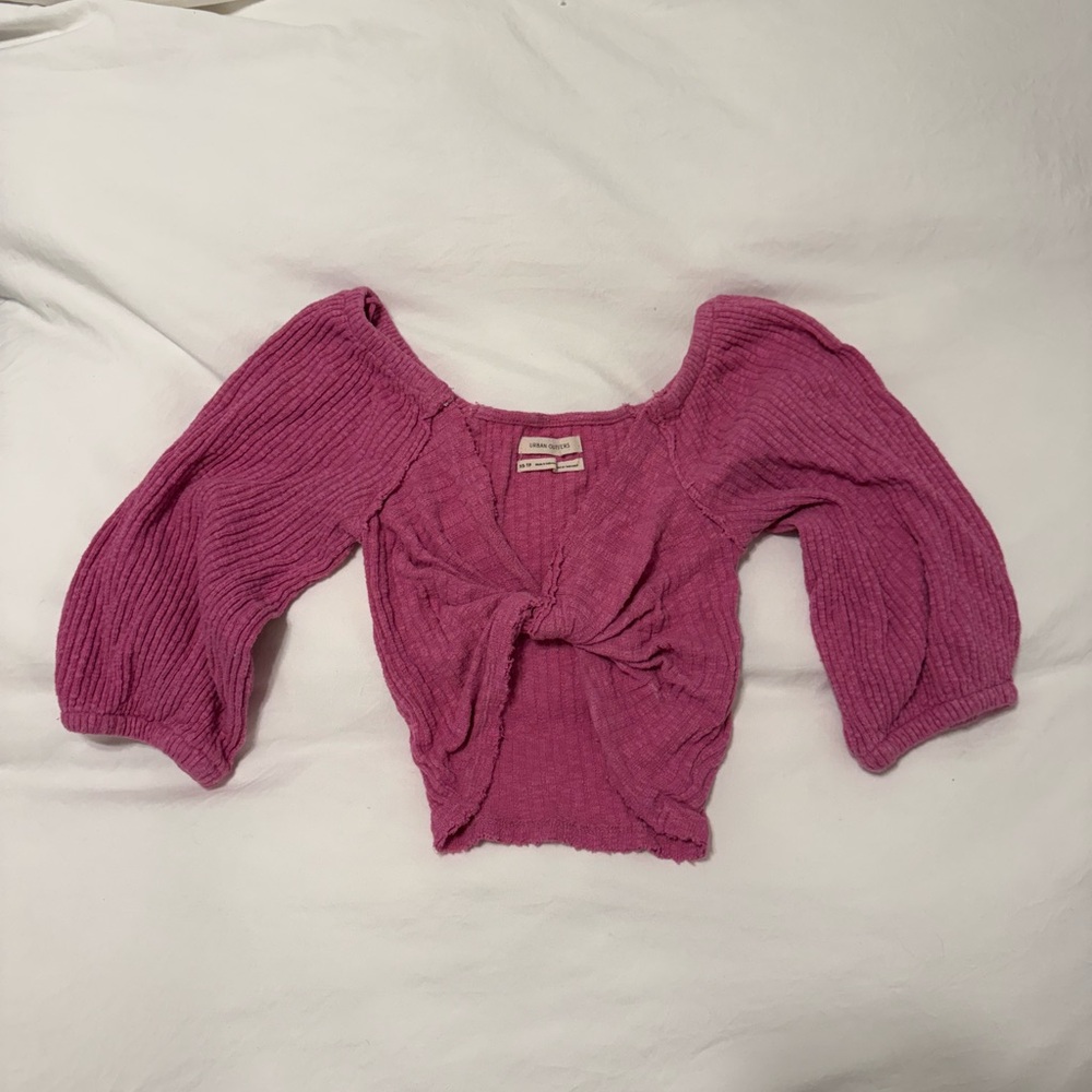 Urban Outfitters Fuchsia Knit Blouse